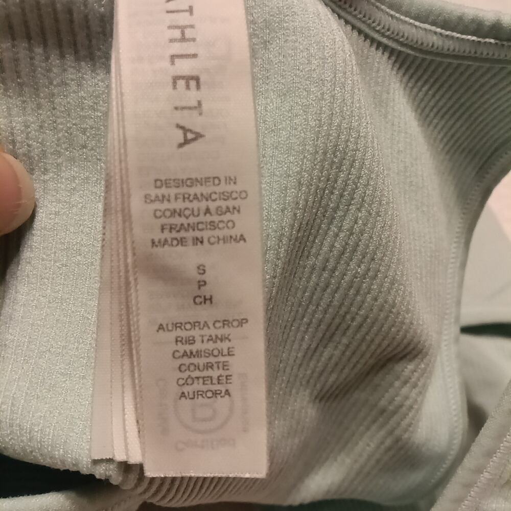 Athleta Women's Sports Bra Size Small Mint Green Tank Style Top Activewear Gym - Picture 2 of 4